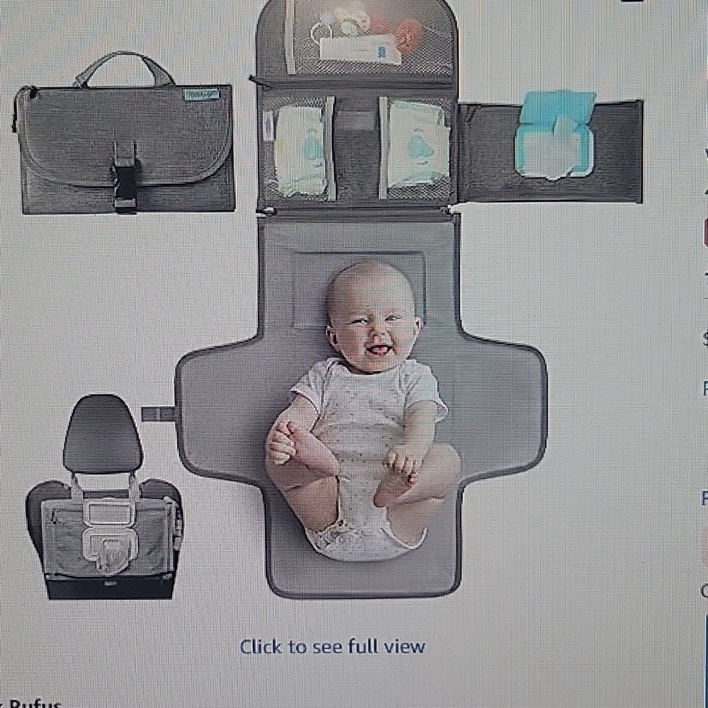 Kopi Portable Baby Changing Mat with Storage Pockets – Gray NEW
